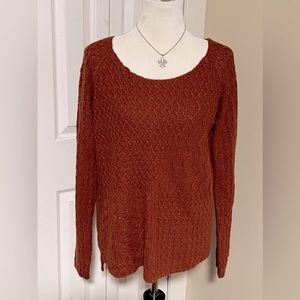 Orange zip back sweater